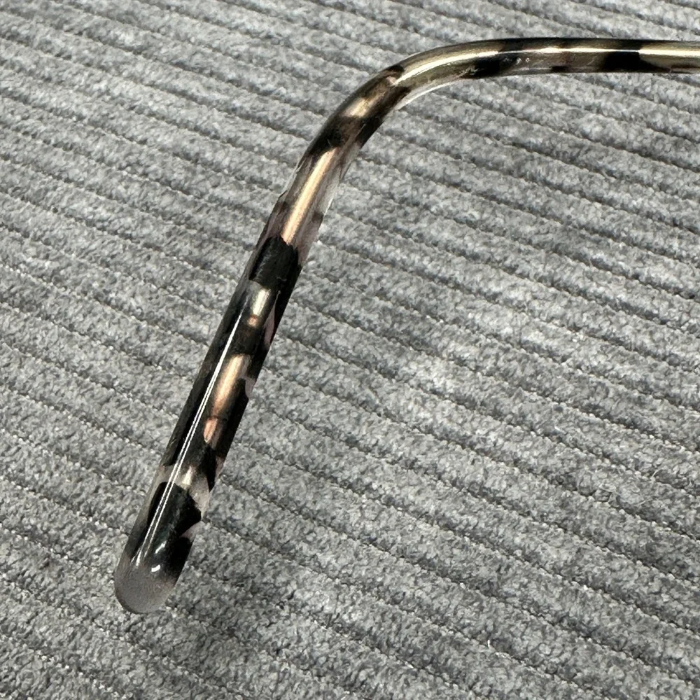 Enchant EC424 Black Gold Cat Eye Y2k Eyeglasses Frames 51-18-140 Metal Tortoise